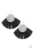 Paparazzi Accessories - Foxtrot Fringe Black Earring