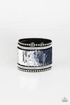 MERMAIDS Have More Fun - Blue and Silver Sequin Bracelet - Paparazzi Accessories