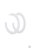 Paparazzi Accessories - HAUTE Tamale - White Hoop Earring