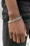 Paparazzi Accessories - Take It To The Bank - Silver Men's Bracelet