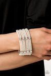 Paparazzi Accessories - Get In Line - White Bracelet