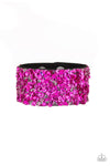 Paparazzi Accessories - Starry Sequins - Pink Bracelet