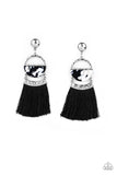 Paparazzi Accessories  - Tassel Trot - Black Earring