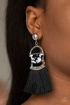 Paparazzi Accessories  - Tassel Trot - Black Earring