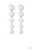 Paparazzi Accessories - Drippin In Starlight - White Bling Earring