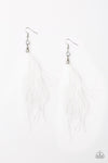 Paparazzi Accessories  - The SHOWGIRL Next Door - White Earring