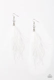 Paparazzi Accessories  - The SHOWGIRL Next Door - White Earring