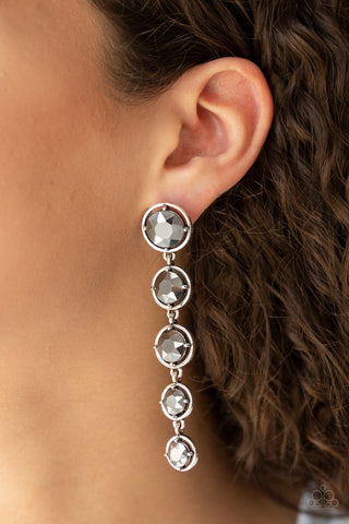 Paparazzi Accessories - Drippin In Starlight - Silver Bling Earring