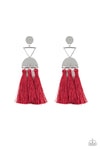 Paparazzi Accessories  - Tassel Trippin - Red Earring