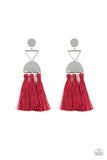 Paparazzi Accessories  - Tassel Trippin - Red Earring