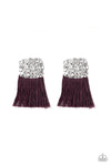 Paparazzi Accessories  - Plume Bloom - Purple Earring