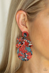 Paparazzi Accessories - In The HAUTE Seat - Orange Earring