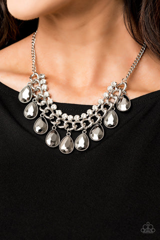 Paparazzi Accessories - All Toget-HEIR Now - Silver Necklace