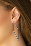 Paparazzi Accessories - Geo Grunge - Silver Earring