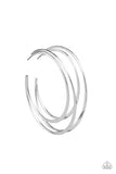 Paparazzi Accessories  -  Last HOOP-rah - Silver Hoop Earring