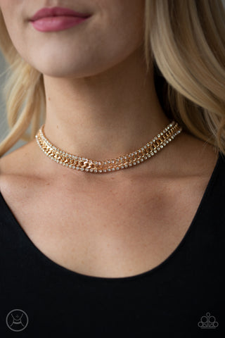 Paparazzi Accessories - Empo-HER-ment - Gold Choker/Necklace