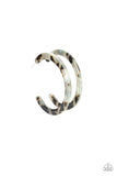 Paparazzi Accessories - HAUTE-Blooded - White  Hoop Earring