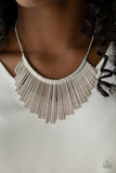 Paparazzi Accessories  -  Metallic Mane - Silver Neckalce