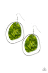 HAUTE Toddy - Green Earring - Paparazzi Accessories