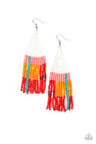 Paparazzi Accessories - Beaded Boho - White Earring