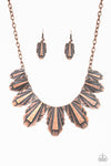 Paparazzi Accessories - Cougar Cave - Copper Necklace