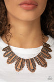 Paparazzi Accessories - Cougar Cave - Copper Necklace