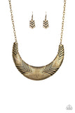 Paparazzi Accessories - Geographic Goddess - Brass Necklace