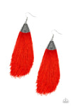 Paparazzi Accessories - Tassel Temptress - Red Earring