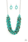 Paparazzi Accessories - Comin In HAUTE - Blue Necklace