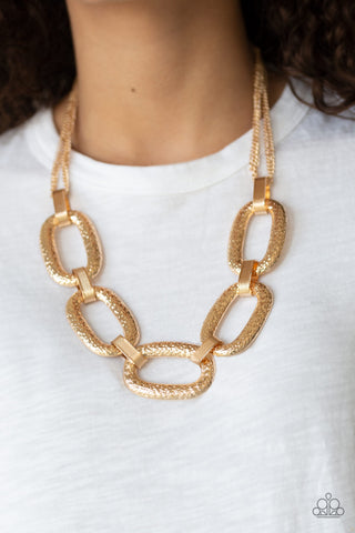 Paparazzi Accessories - Take Charge - Gold Necklace