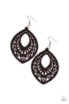 Paparazzi Accessories - Coachella Gardens - Brown Earring