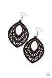 Paparazzi Accessories - Coachella Gardens - Brown Earring