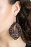 Paparazzi Accessories - Coachella Gardens - Brown Earring