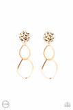 Paparazzi Accessories  -  Modern Reflections - Gold Clip-On Earring