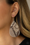 Hiss, Hiss - Brown Earring - Paparazzi Accessories