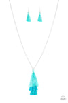 Paparazzi Accessories  - Triple The Tassel - Blue Necklace
