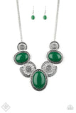 Paparazzi Accessories  - The Medallion-aire Green Necklace