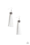 Paparazzi Accessories - Make Room For Plume - White Earring