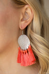 Tassel Tribute - Orange Earring