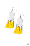 Paparazzi Accessories  - Tassel Retreat - Yellow Earring