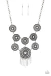 Paparazzi Accessories  -  Modern Medalist Silver Necklace