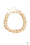 Paparazzi Accessories - On The Ropes - Gold Men's Bracelet