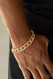 Paparazzi Accessories - On The Ropes - Gold Men's Bracelet