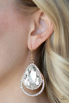 Paparazzi Accessories - Famous - Gold Bling Earring