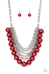 Paparazzi Accessories - One-Way WALL STREET - Red Necklace