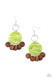 Paparazzi Accessories - Beach Waves - Green Earring