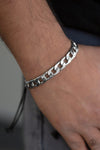 Paparazzi Accessories  - Score! - Silver Men Bracelet