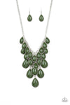 Paparazzi Accessories - Shop Til You TEARDROP - Green Necklace