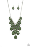 Paparazzi Accessories - Shop Til You TEARDROP - Green Necklace