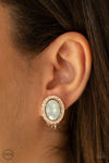 Paparazzi Accessories - Have A GLOW At It! - Gold Clip-On Earring